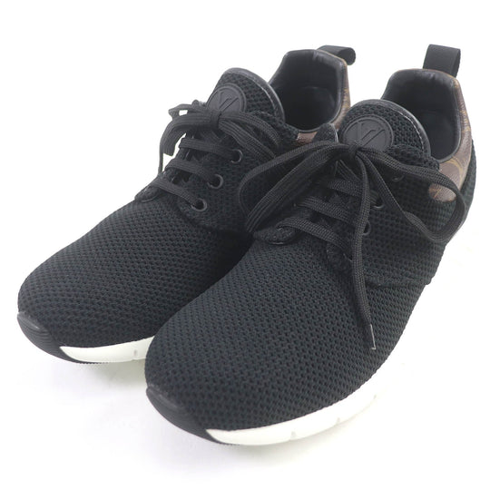LOUIS VUITTON Low cut sneakers Main: Leather Black brown Fastlane line mens 6 Used Authentic