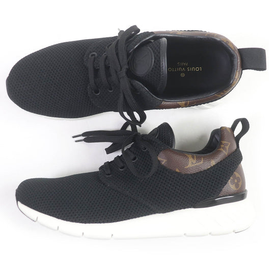 LOUIS VUITTON Low cut sneakers Main: Leather Black brown Fastlane line mens 6 Used Authentic