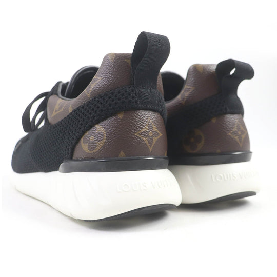 LOUIS VUITTON Low cut sneakers Main: Leather Black brown Fastlane line mens 6 Used Authentic
