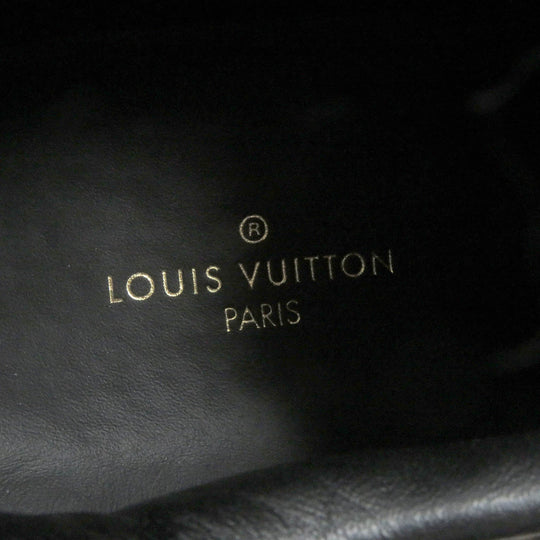 LOUIS VUITTON Low cut sneakers Main: Leather Black brown Fastlane line mens 6 Used Authentic