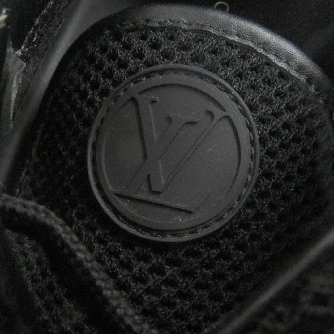 LOUIS VUITTON Low cut sneakers Main: Leather Black brown Fastlane line mens 6 Used Authentic