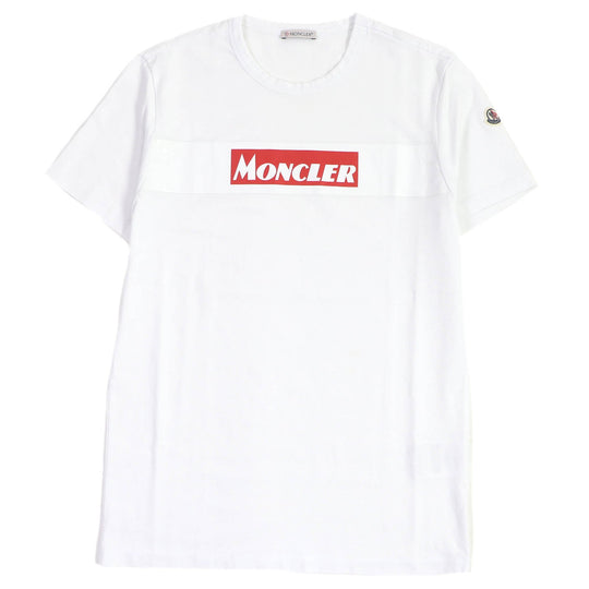 MONCLER Short sleeve T-shirt Main: 100% cotton white MAGLIA T-SHIRT mens S Used Authentic
