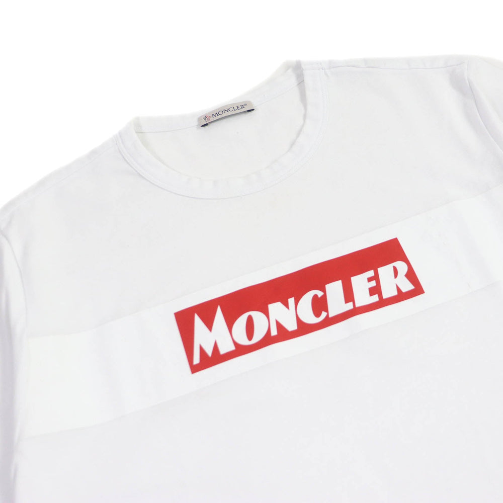 MONCLER Short sleeve T-shirt Main: 100% cotton white MAGLIA T-SHIRT mens S Used Authentic