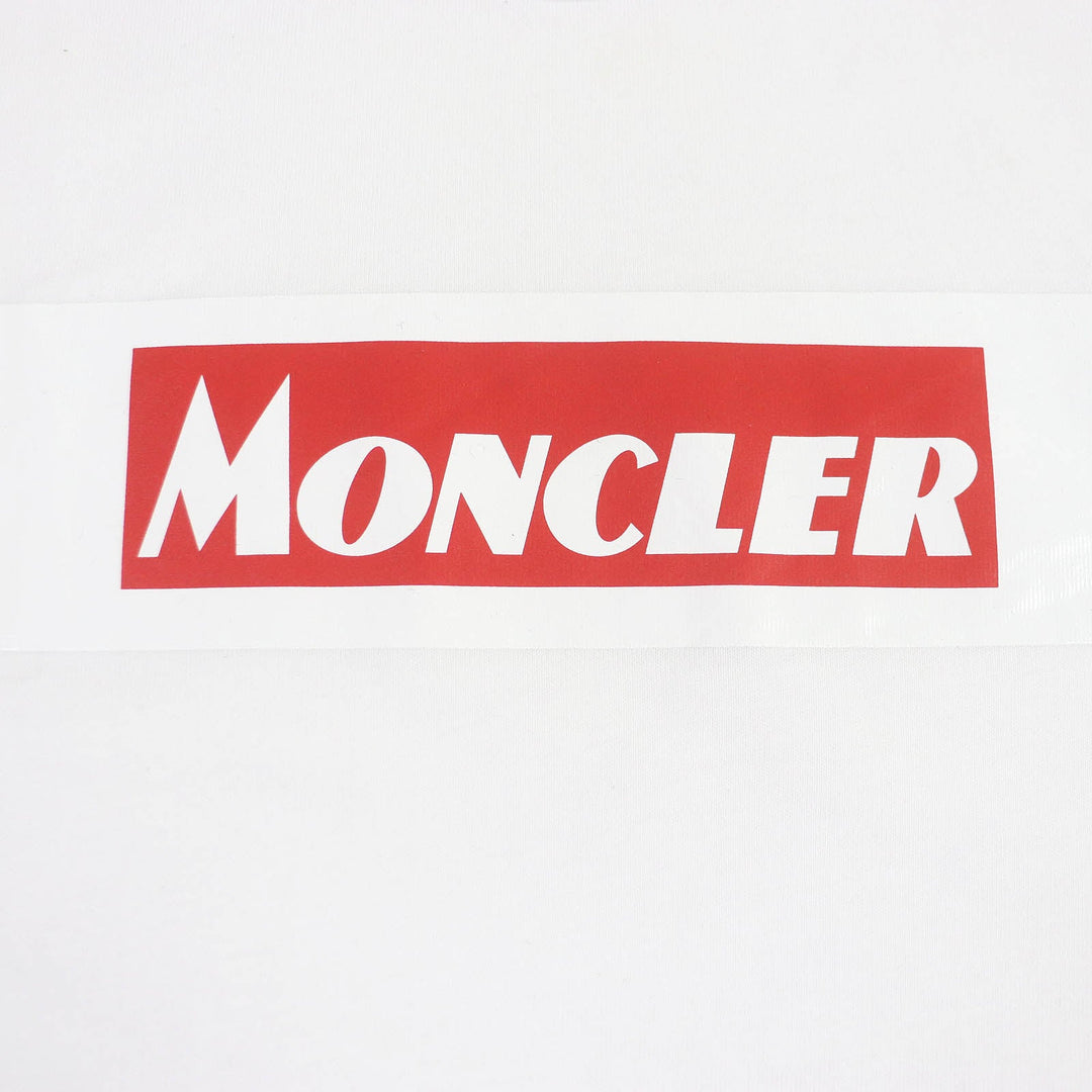 MONCLER Short sleeve T-shirt Main: 100% cotton white MAGLIA T-SHIRT mens S Used Authentic