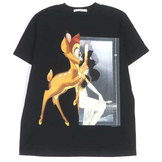 GIVENCHY Short sleeve T-shirt BW700D304U Main: 100% cotton, part: 97% cotton, part: 3% polyurethane black mens S Used Authentic