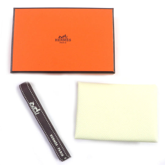 HERMES Coin case Main�FEpsom joune milton Calvi duo mens(Unisex) Used Authentic