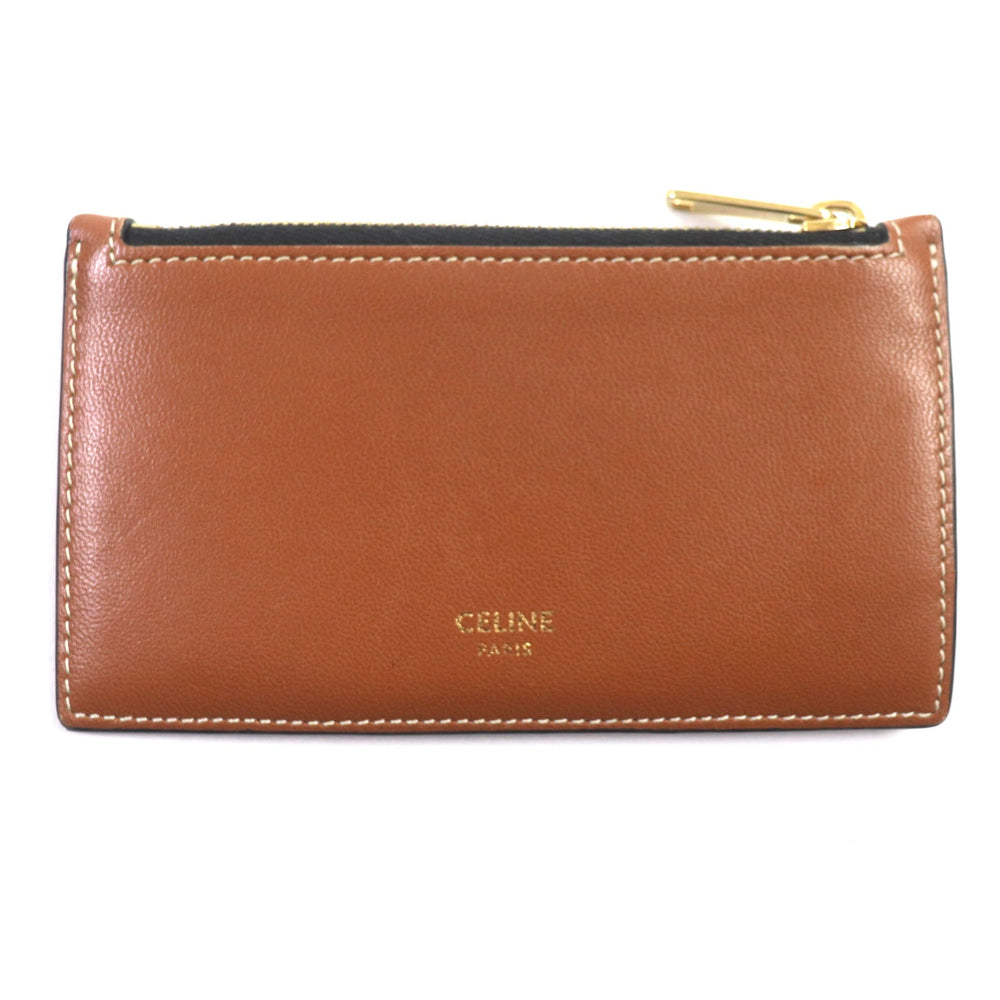 CELINE Coin case 10B682CAM Main: PVC, Main: Leather Brown black Triomphe mens Used Authentic