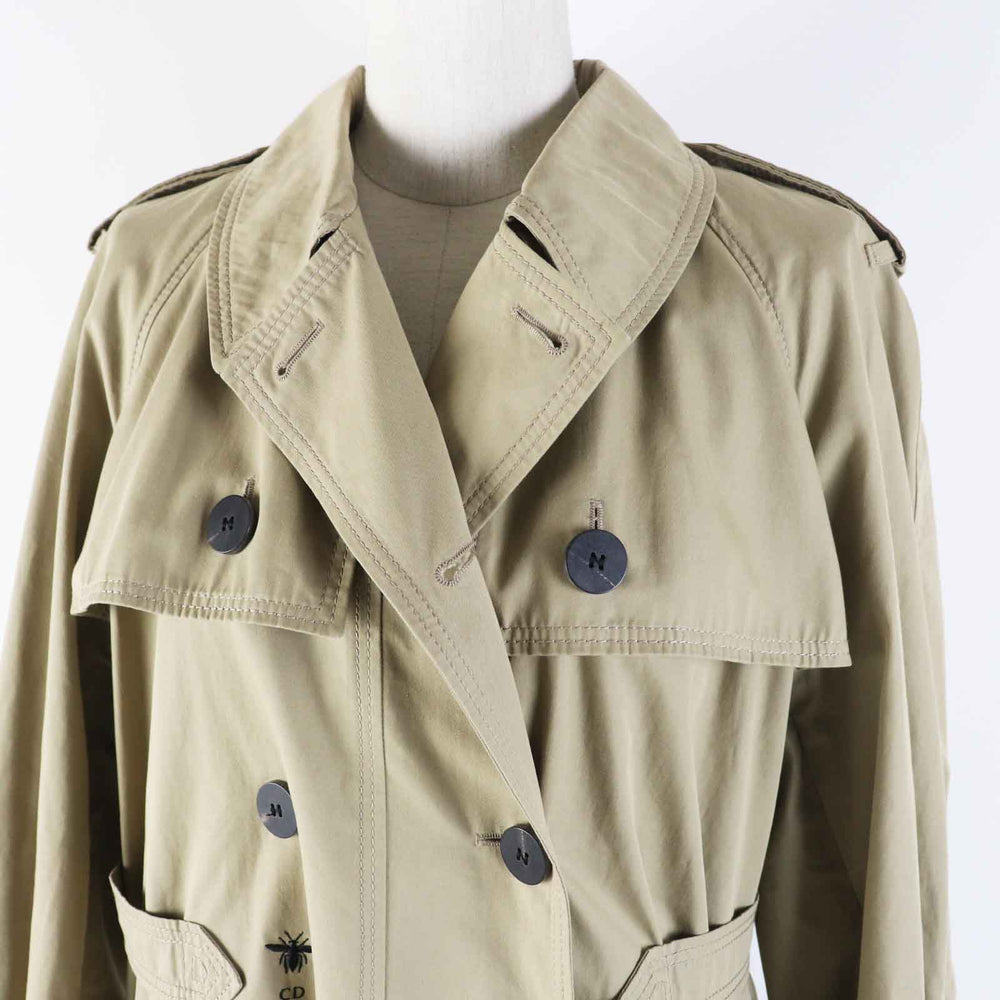 Christian Dior trench coat 841M55A3332 Main: 100% cotton, some parts: metal beige Women 44 Used Authentic