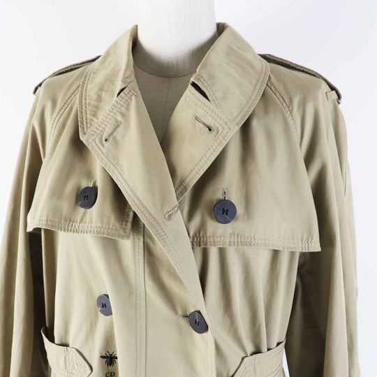 Christian Dior trench coat 841M55A3332 Main: 100% cotton, some parts: metal beige Women 44 Used Authentic