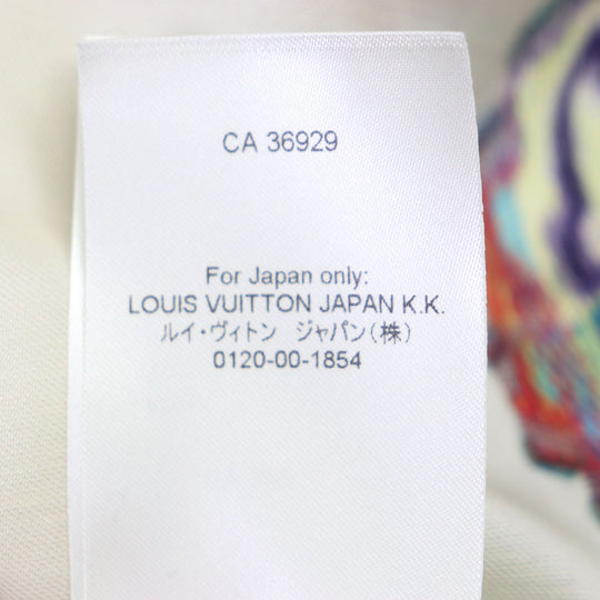 LOUIS VUITTON Long sleeve shirt HNS09W Main: 53% polyester, Main: 27% recycled fiber, Main: 20% cotton Cream Multi mens S Used Authentic
