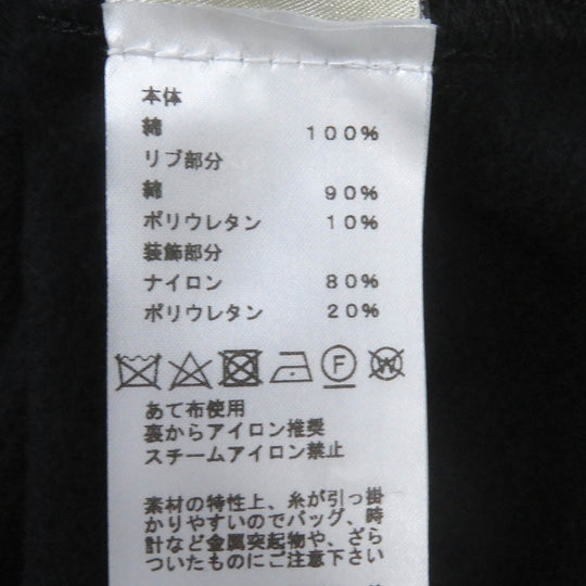 HERMES sweat Main: 100% cotton, part: 90% cotton, part: 10% polyurethane, part: 80% nylon, part: 20% polyurethane black Run H mens L Used Authentic