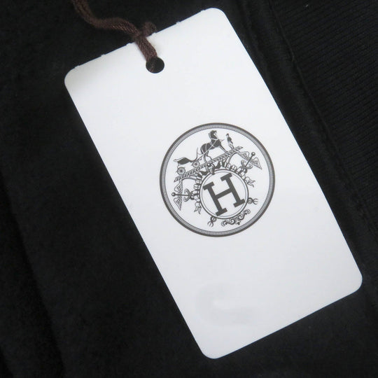 HERMES sweat Main: 100% cotton, part: 90% cotton, part: 10% polyurethane, part: 80% nylon, part: 20% polyurethane black Run H mens L Used Authentic