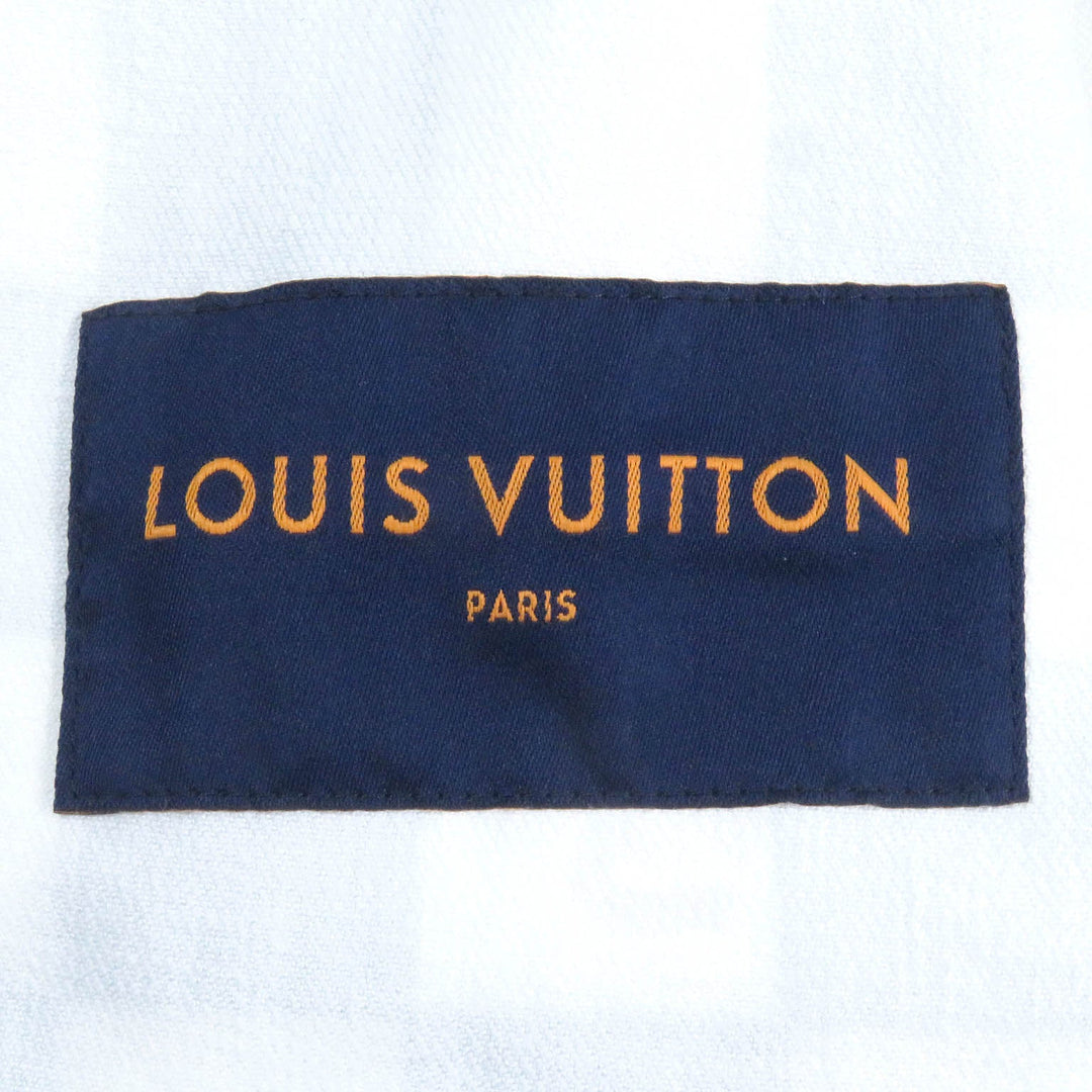 LOUIS VUITTON Denim Jacket HLA20W Main: 98% cotton, Main: 2% elastane (polyurethane), Lining: 100% cotton White blue mens 52 Used Authentic