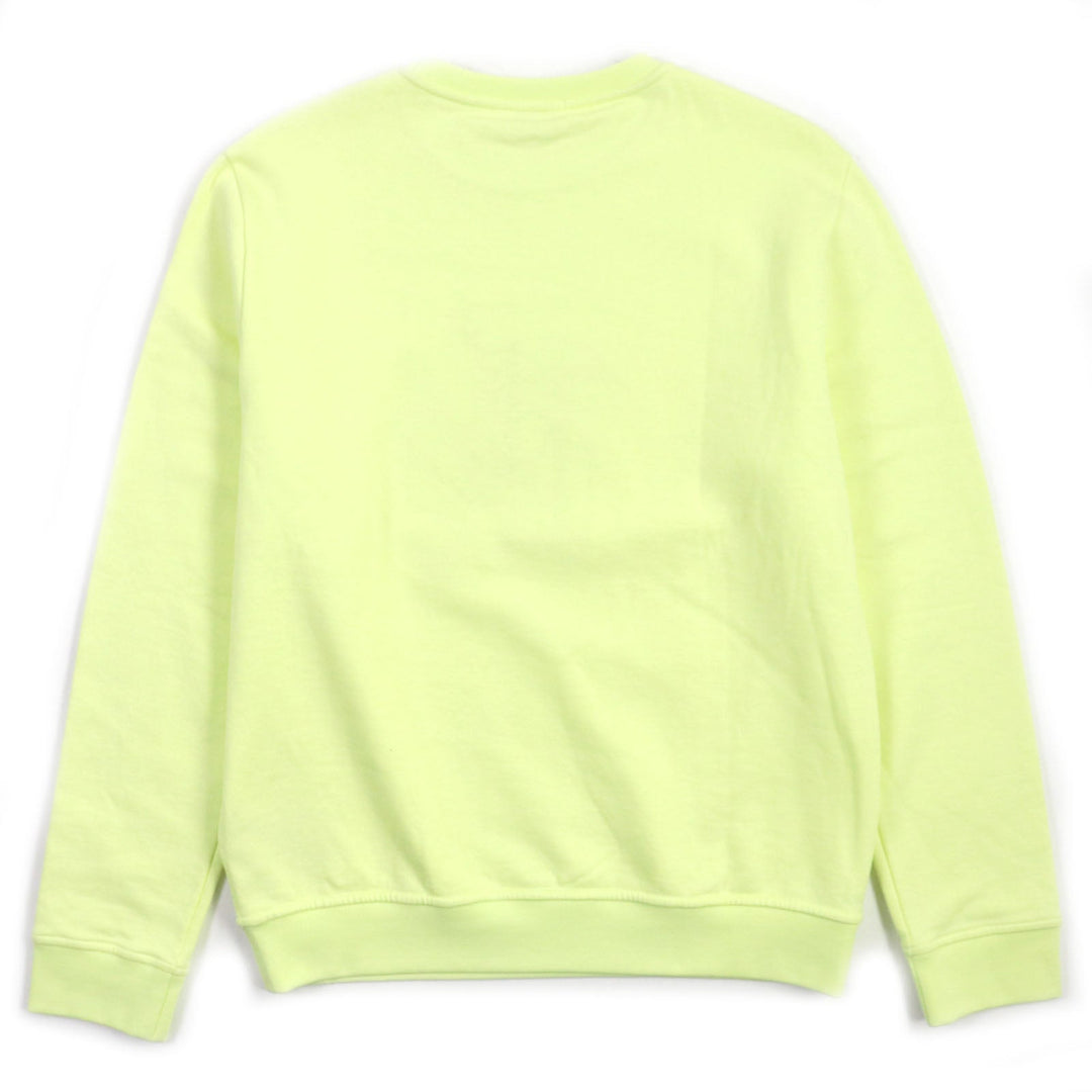HERMES sweat 31-5765 Main: 100% cotton, Leather part: sheepskin, Part: 90% cotton, Part: 10% polyurethane lime Chevaux en symmetry mens M Used Authentic