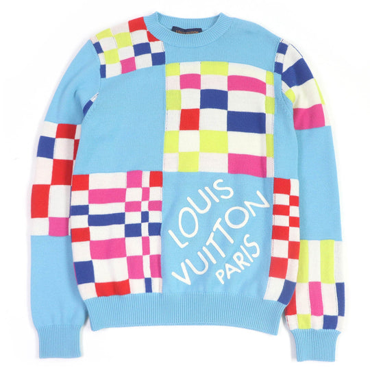 LOUIS VUITTON knit 1A8P48 Main: 100% wool Light blue mens XS Used Authentic