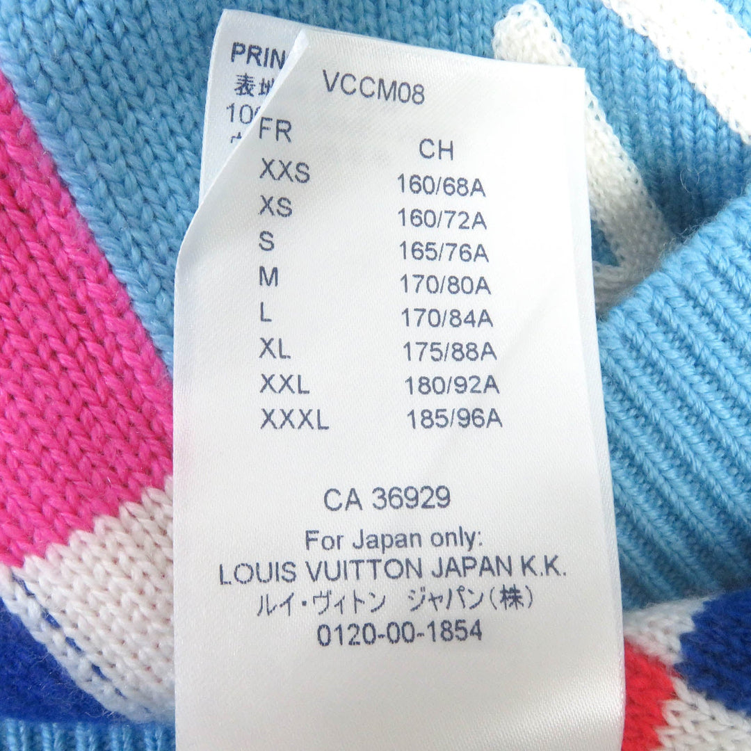 LOUIS VUITTON knit 1A8P48 Main: 100% wool Light blue mens XS Used Authentic