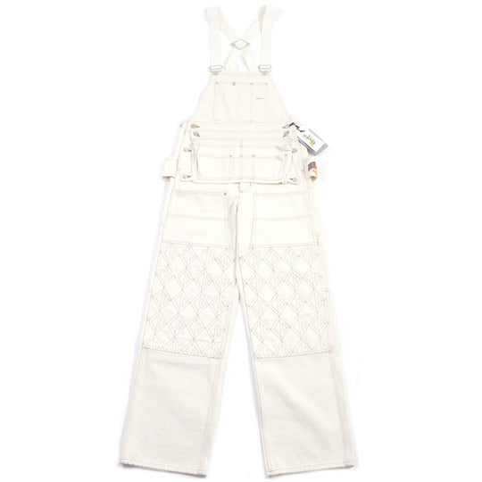 Dior HOMME Overall 393D081AY525 Main: 100% cotton, Part: 100% polyester, Leather part: Cowhide Ivory Carpenter Overalls mens 44 Used Authentic