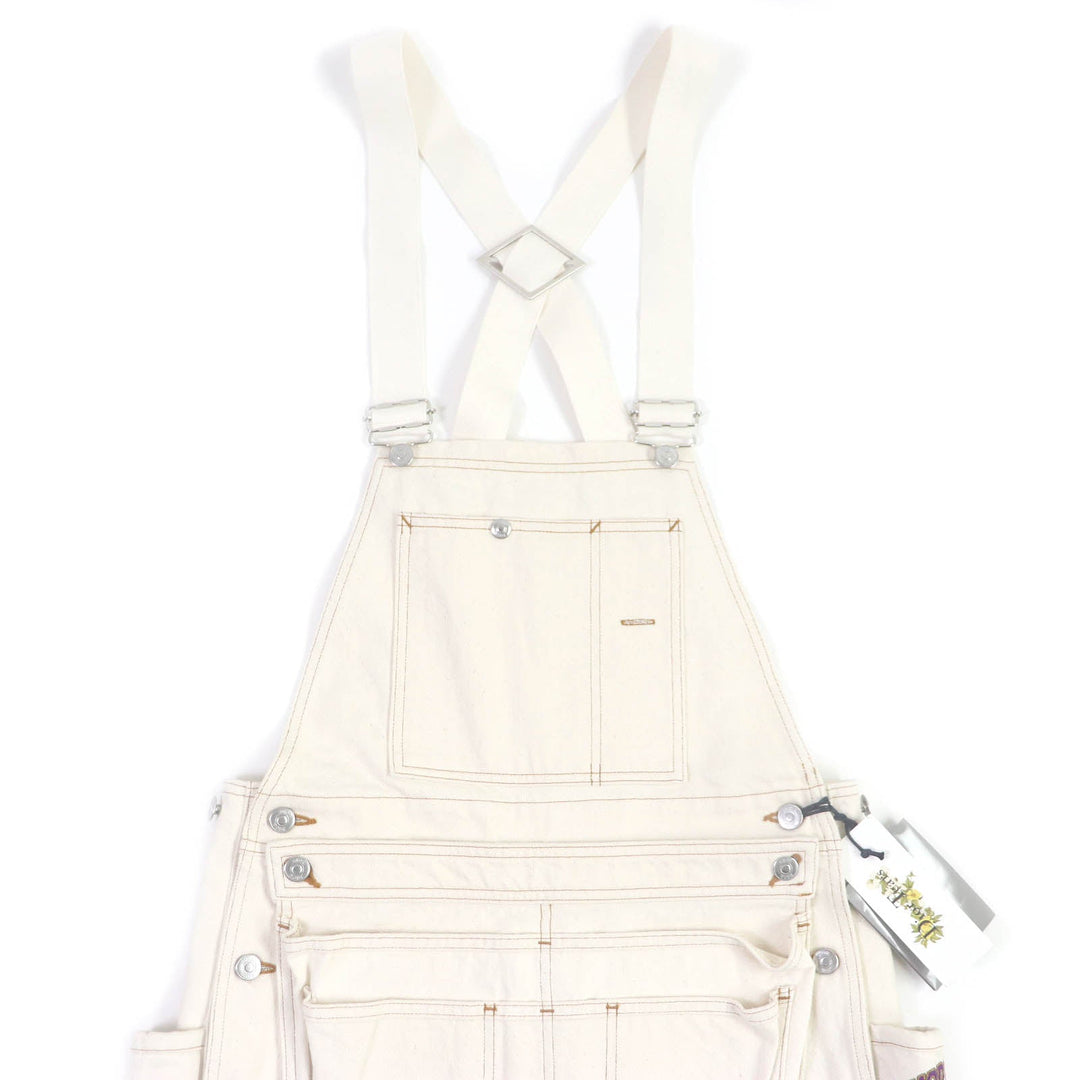 Dior HOMME Overall 393D081AY525 Main: 100% cotton, Part: 100% polyester, Leather part: Cowhide Ivory Carpenter Overalls mens 44 Used Authentic