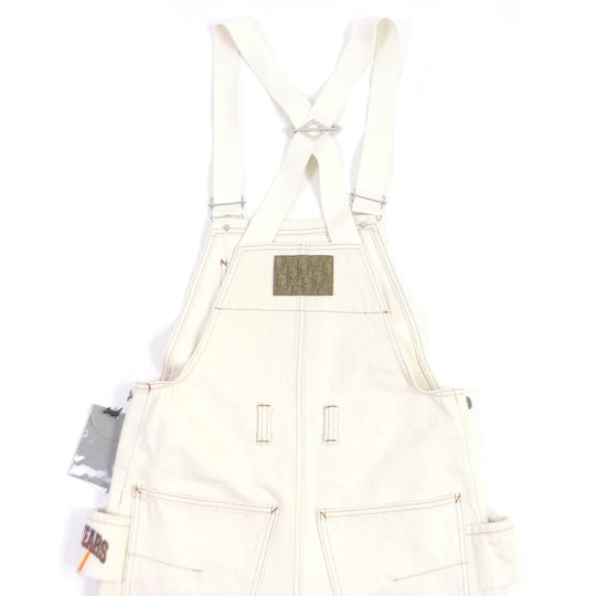 Dior HOMME Overall 393D081AY525 Main: 100% cotton, Part: 100% polyester, Leather part: Cowhide Ivory Carpenter Overalls mens 44 Used Authentic