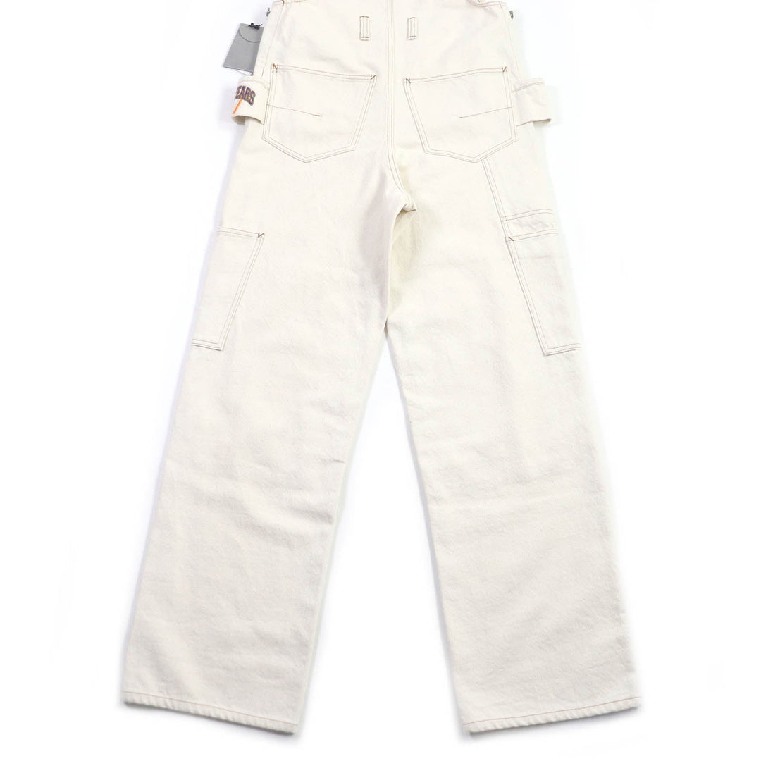 Dior HOMME Overall 393D081AY525 Main: 100% cotton, Part: 100% polyester, Leather part: Cowhide Ivory Carpenter Overalls mens 44 Used Authentic