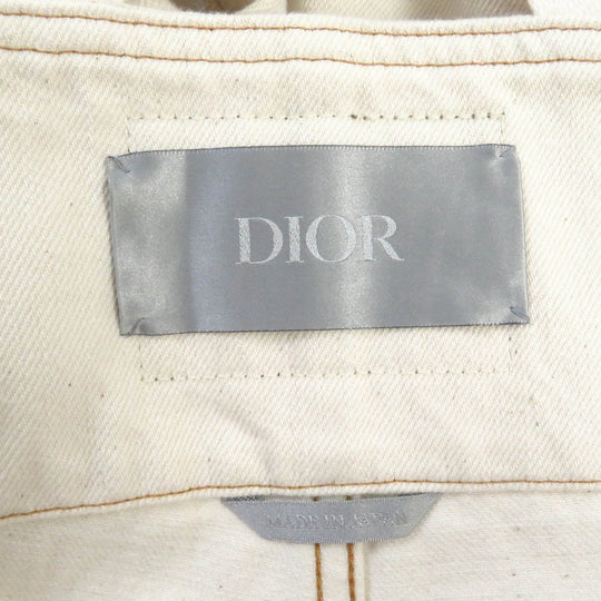 Dior HOMME Overall 393D081AY525 Main: 100% cotton, Part: 100% polyester, Leather part: Cowhide Ivory Carpenter Overalls mens 44 Used Authentic