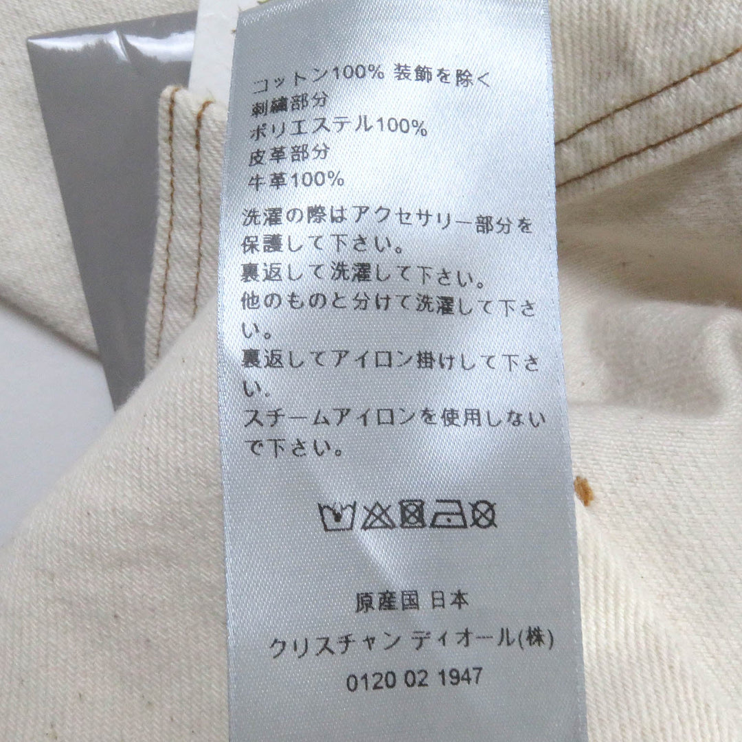 Dior HOMME Overall 393D081AY525 Main: 100% cotton, Part: 100% polyester, Leather part: Cowhide Ivory Carpenter Overalls mens 44 Used Authentic