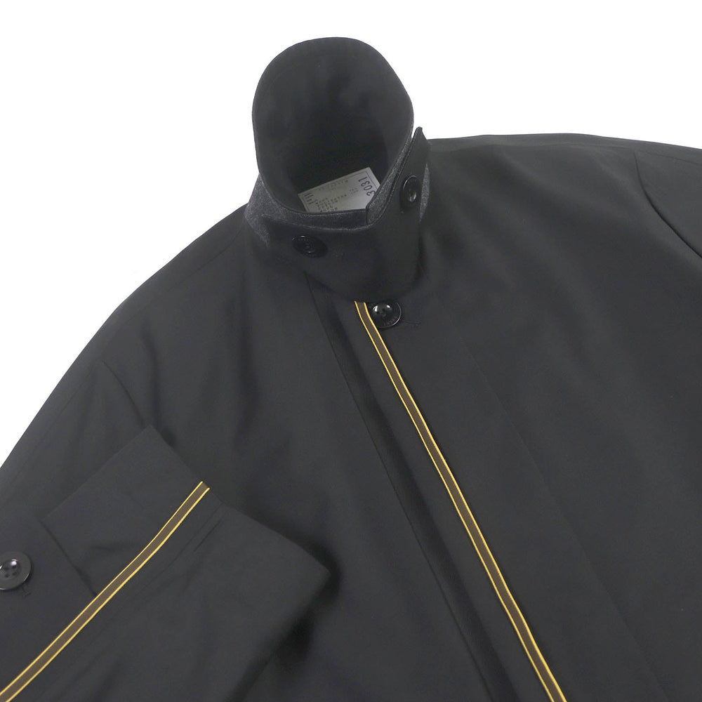 Sacai Stainless collar coat 23-03031M Outer: 100% wool, Lining: 100% polyester, Part: wool, Part: nylon black Suiting Coat mens 1 Used Authentic