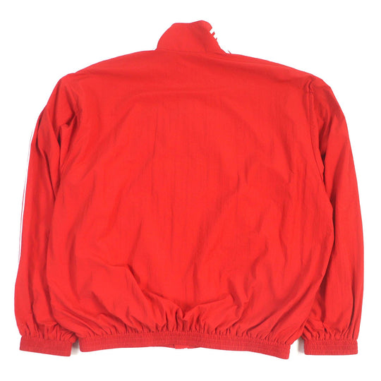 BALENCIAGA Jersey 712280 Outer: 100% nylon, Lining: 100% polyester Red 3-Stripes Trefoil Embroidery Adidas collaboration track jacket TRACKSUIT mens L Used Authentic