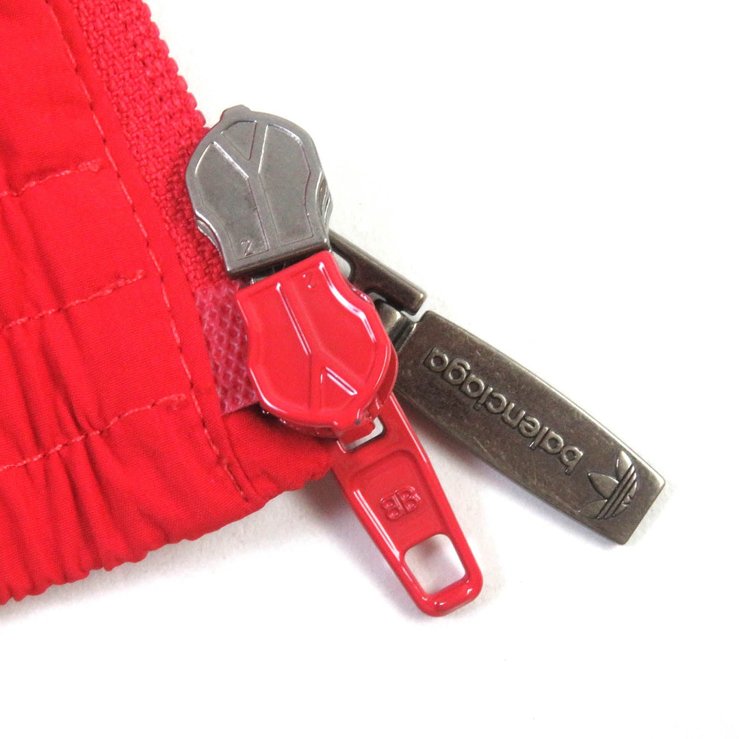 BALENCIAGA Jersey 712280 Outer: 100% nylon, Lining: 100% polyester Red 3-Stripes Trefoil Embroidery Adidas collaboration track jacket TRACKSUIT mens L Used Authentic
