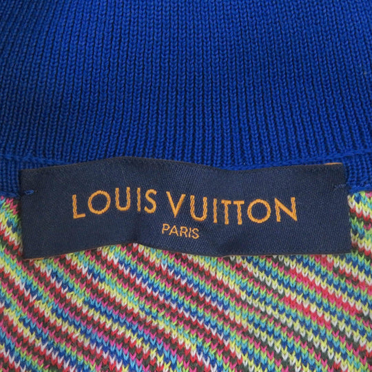 LOUIS VUITTON knit 1A8P4N Main: 97% cotton, Main: 2% nylon, Main: 1% polyurethane multicolor mens M Used Authentic