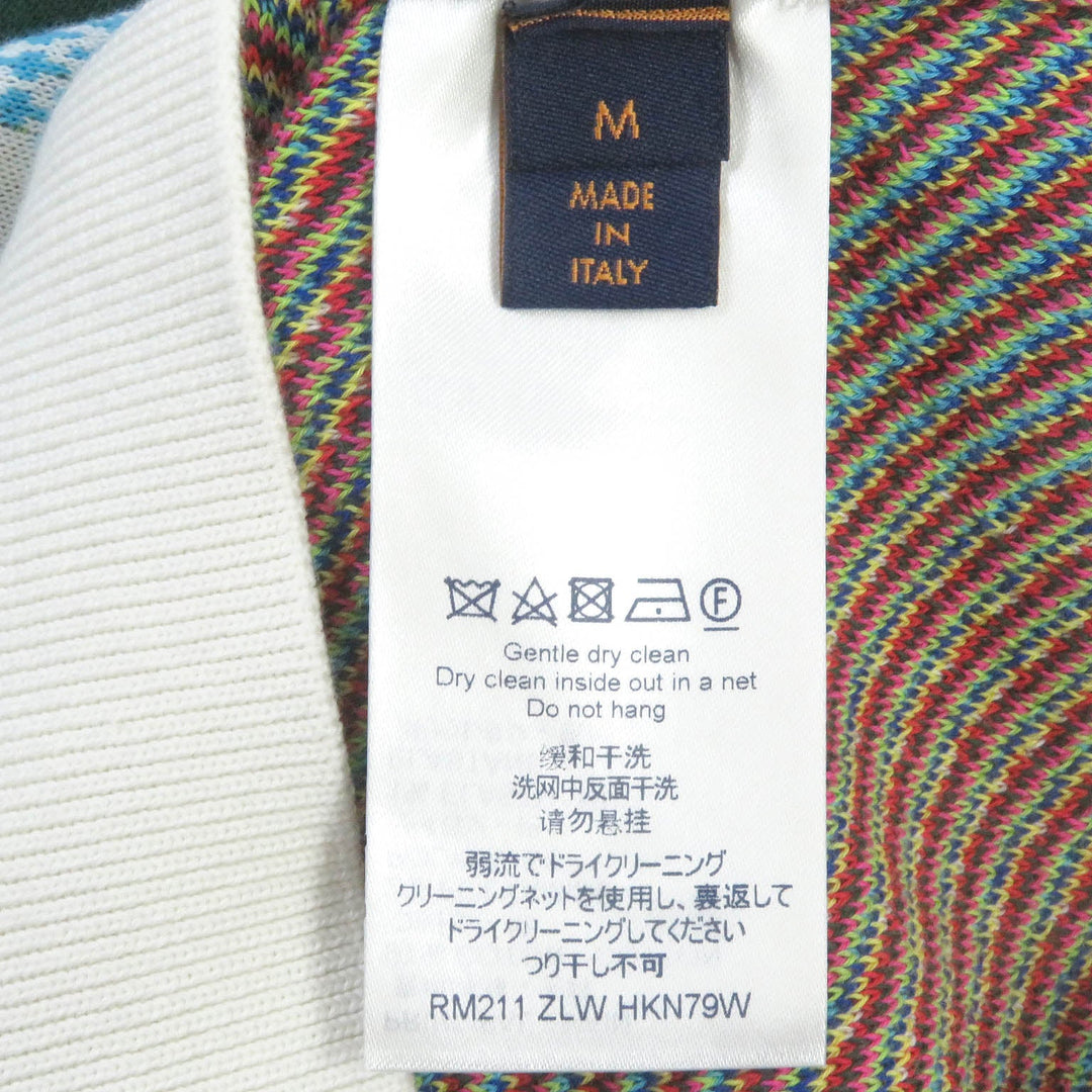 LOUIS VUITTON knit 1A8P4N Main: 97% cotton, Main: 2% nylon, Main: 1% polyurethane multicolor mens M Used Authentic