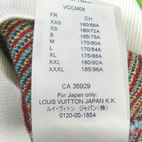 LOUIS VUITTON knit 1A8P4N Main: 97% cotton, Main: 2% nylon, Main: 1% polyurethane multicolor mens M Used Authentic
