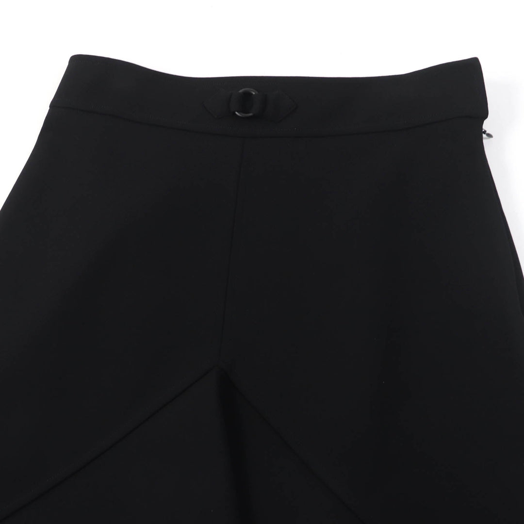HERMES flare skirt 3E0315DJ Main: 93% rayon, Main: 7% polyurethane, Part: 65% rayon, Part: 35% silk black Women 42 Used Authentic