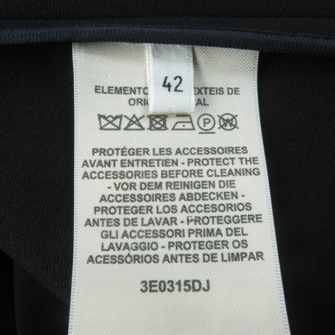 HERMES flare skirt 3E0315DJ Main: 93% rayon, Main: 7% polyurethane, Part: 65% rayon, Part: 35% silk black Women 42 Used Authentic