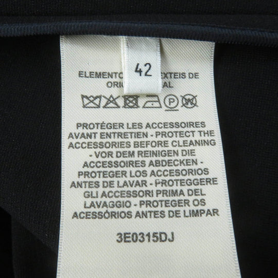 HERMES flare skirt 3E0315DJ Main: 93% rayon, Main: 7% polyurethane, Part: 65% rayon, Part: 35% silk black Women 42 Used Authentic