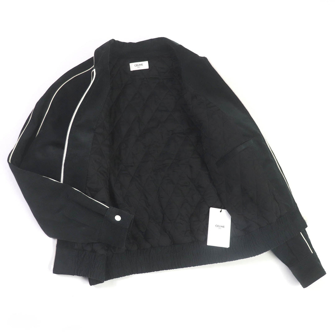 CELINE leather jacket 2Q773580W Outer: 100% cotton, Lining: 100% cupra, Filling: 100% polyester, Part: sheep leather black mens XS Used Authentic