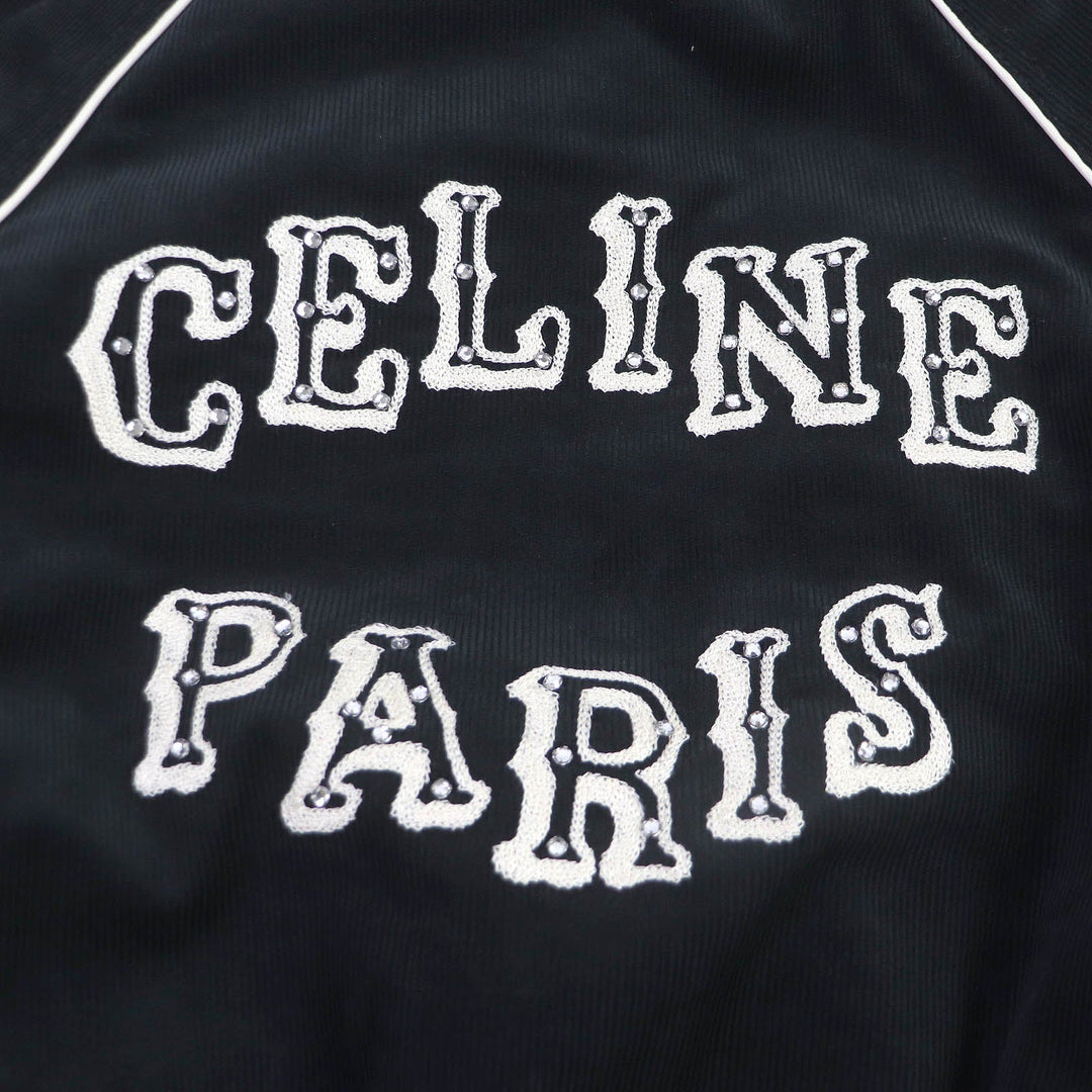 CELINE leather jacket 2Q773580W Outer: 100% cotton, Lining: 100% cupra, Filling: 100% polyester, Part: sheep leather black mens XS Used Authentic
