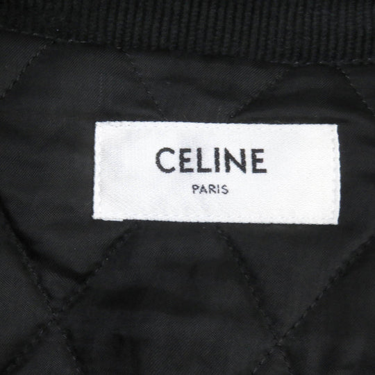 CELINE leather jacket 2Q773580W Outer: 100% cotton, Lining: 100% cupra, Filling: 100% polyester, Part: sheep leather black mens XS Used Authentic