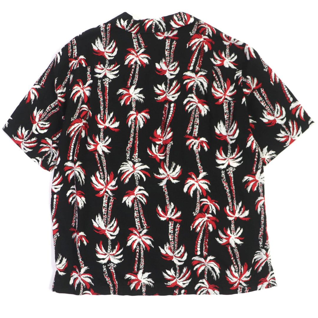 CELINE Short sleeve shirt 2C94672T Main: 100% rayon Black red white mens 39 Used Authentic