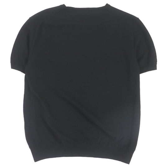 Berluti Short sleeve knit Main: 100% wool black mens L Used Authentic