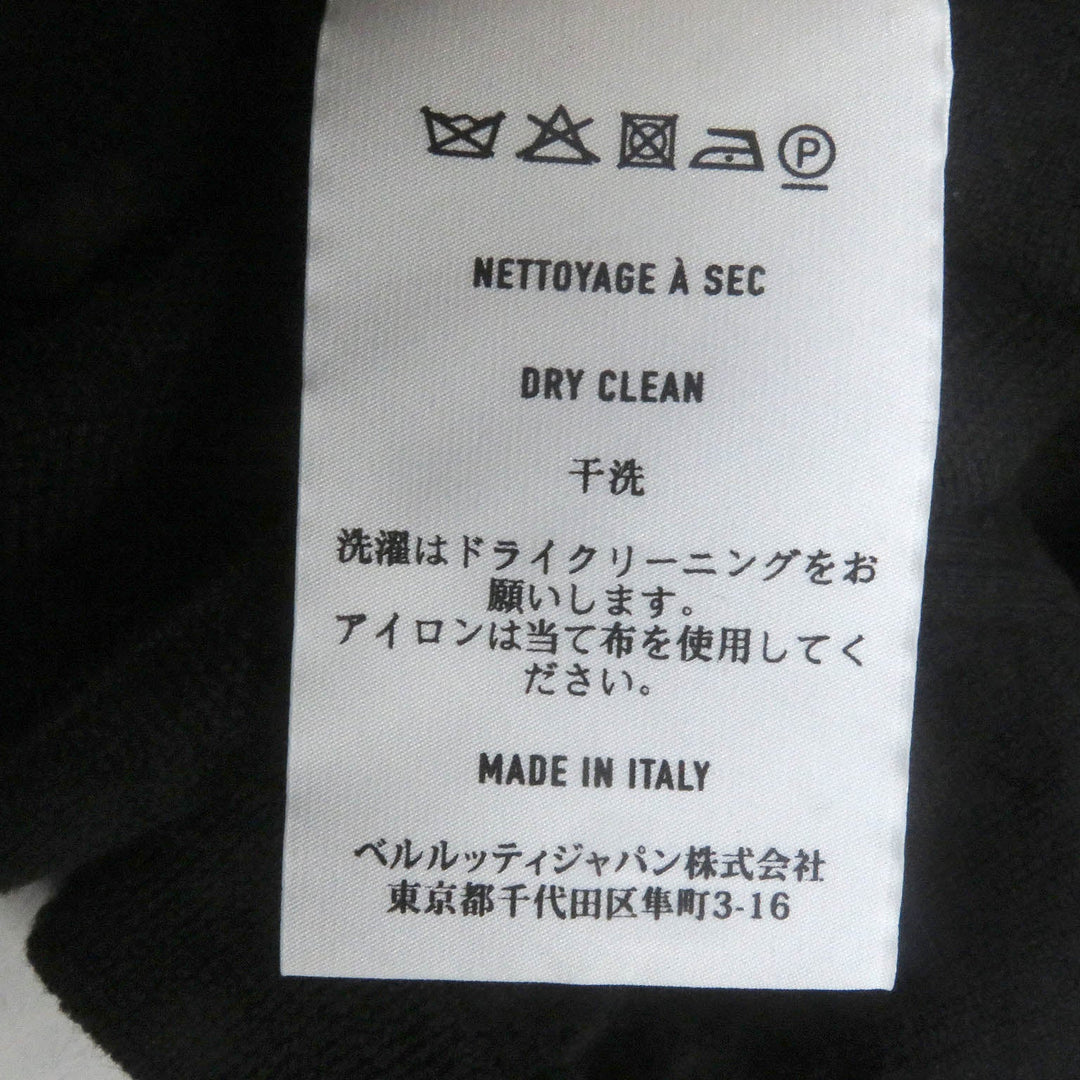 Berluti Short sleeve knit Main: 100% wool black mens L Used Authentic