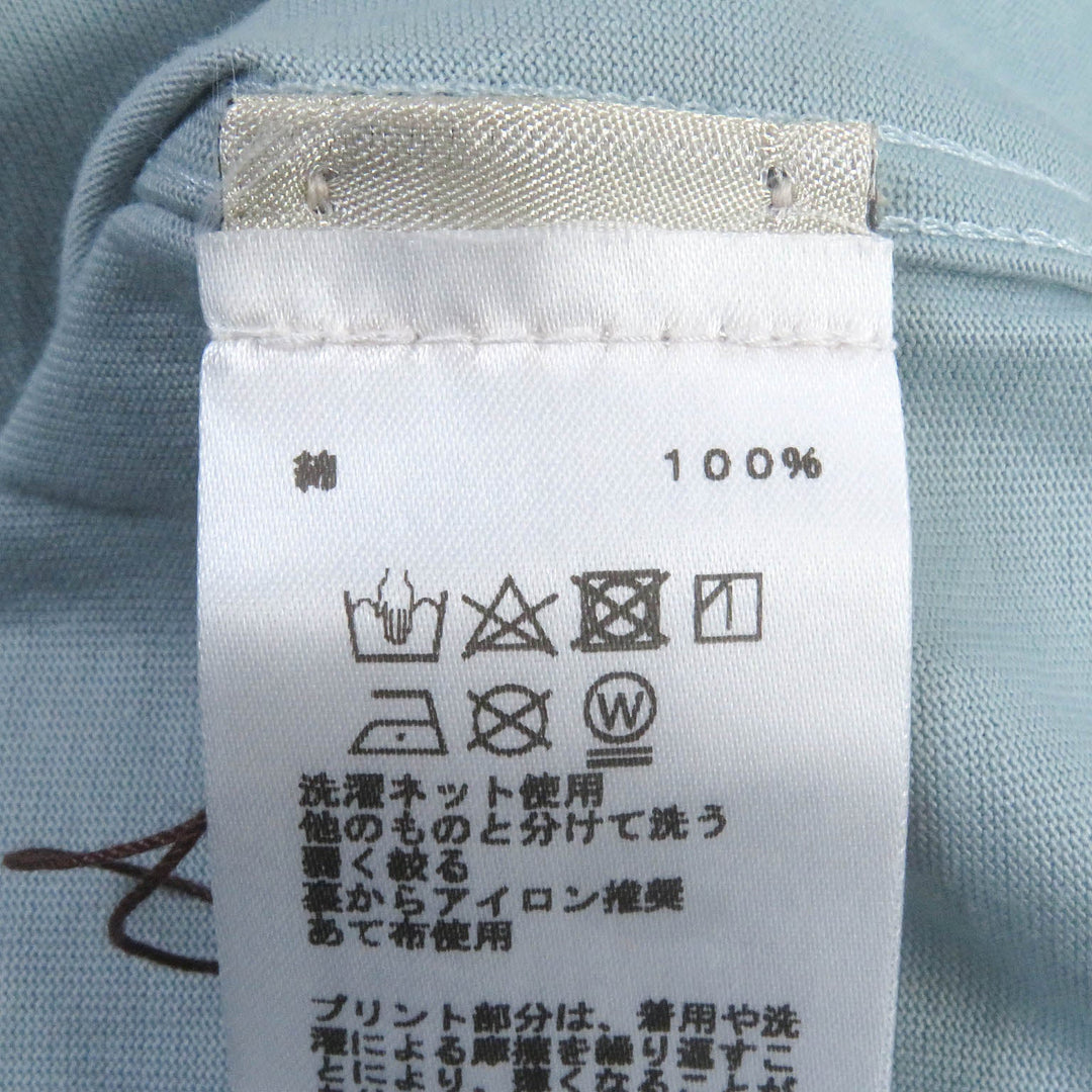 HERMES Short sleeve T-shirt Main: 100% cotton Light blue Mega Chariot mens S Used Authentic
