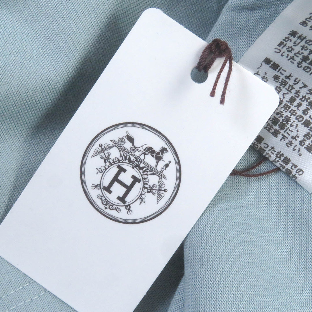 HERMES Short sleeve T-shirt Main: 100% cotton Light blue Mega Chariot mens S Used Authentic