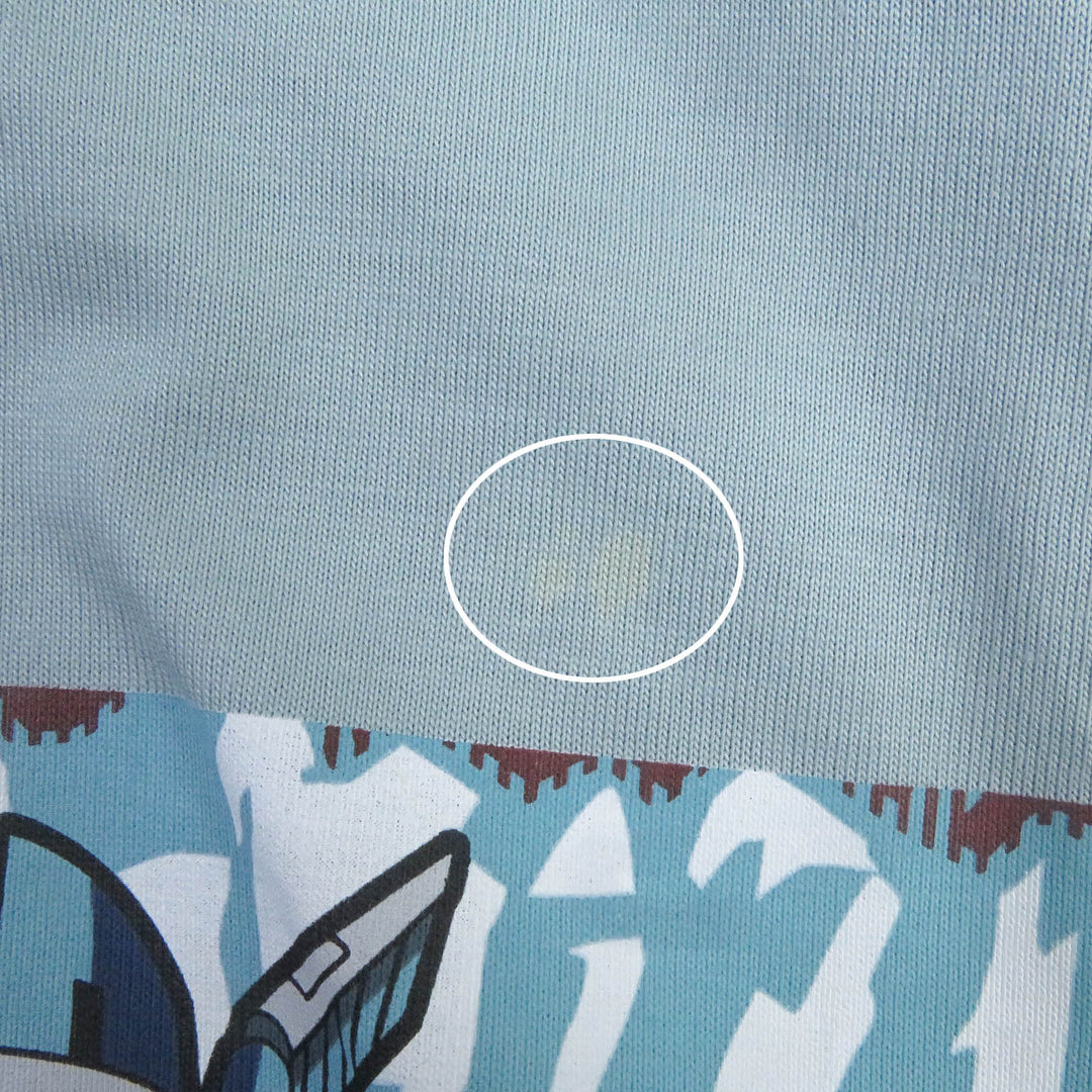 HERMES Short sleeve T-shirt Main: 100% cotton Light blue Mega Chariot mens S Used Authentic
