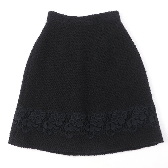 DOLCE&GABBANA skirt F4R37T Main: 80% wool, Main: 11% silk, Main: 9% nylon, Lining: 93% silk, Lining: 7% elastane black Women 36 Used Authentic