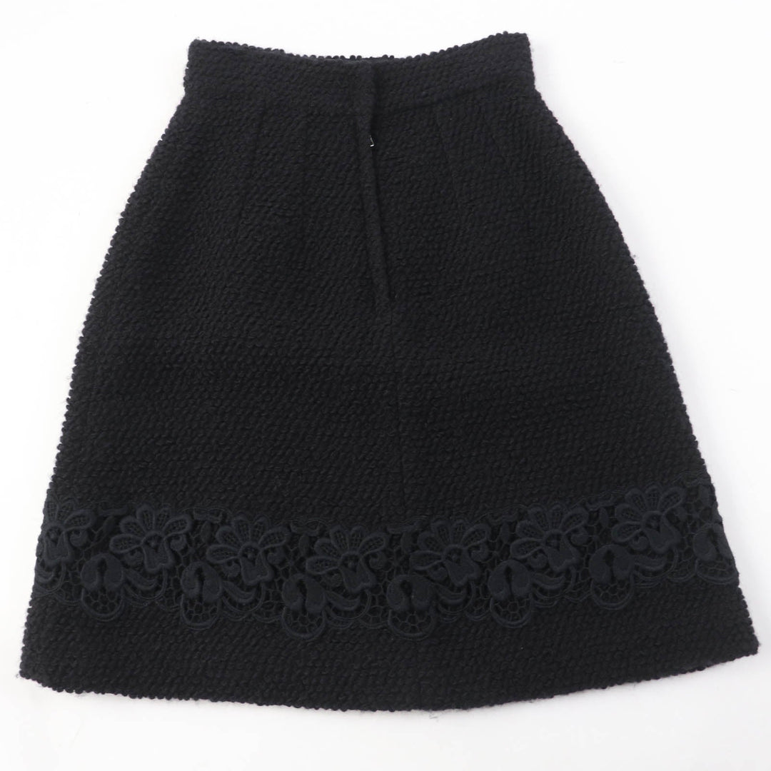 DOLCE&GABBANA skirt F4R37T Main: 80% wool, Main: 11% silk, Main: 9% nylon, Lining: 93% silk, Lining: 7% elastane black Women 36 Used Authentic