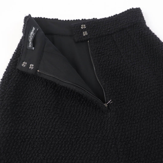 DOLCE&GABBANA skirt F4R37T Main: 80% wool, Main: 11% silk, Main: 9% nylon, Lining: 93% silk, Lining: 7% elastane black Women 36 Used Authentic