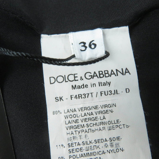DOLCE&GABBANA skirt F4R37T Main: 80% wool, Main: 11% silk, Main: 9% nylon, Lining: 93% silk, Lining: 7% elastane black Women 36 Used Authentic