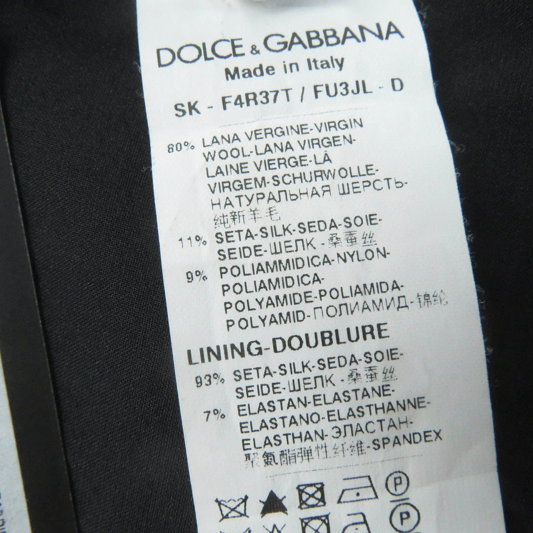 DOLCE&GABBANA skirt F4R37T Main: 80% wool, Main: 11% silk, Main: 9% nylon, Lining: 93% silk, Lining: 7% elastane black Women 36 Used Authentic