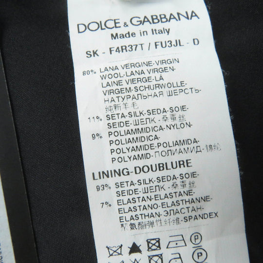 DOLCE&GABBANA skirt F4R37T Main: 80% wool, Main: 11% silk, Main: 9% nylon, Lining: 93% silk, Lining: 7% elastane black Women 36 Used Authentic